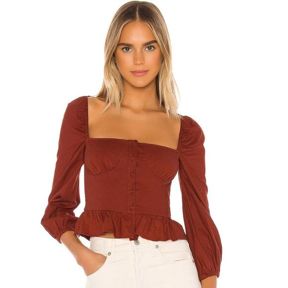 MAJORELLE Tops - MAJORELLE Harriet Top in Terracotta NWT Size Small